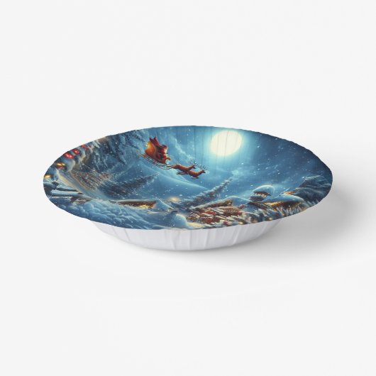 Winter/Santa/Weihnachten/Schnee Pappteller (Gewinkelt)