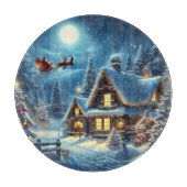 Winter/Santa/Weihnachten/Schnee Schneidebrett (Vorderseite)