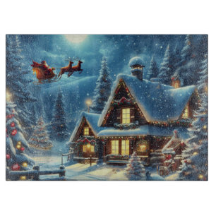 Winter/Santa/Weihnachten/Schnee Schneidebrett