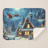 Winter/Santa/Weihnachten/Schnee Sherpadecke (Vorderseite (Horizontal))