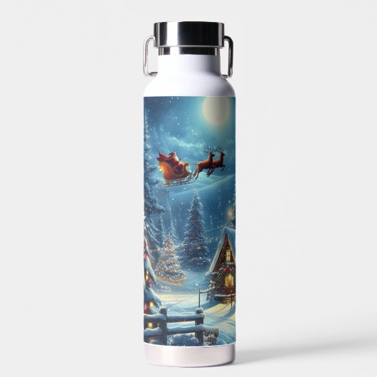 Winter/Santa/Weihnachten/Schnee Trinkflasche (Vorne)