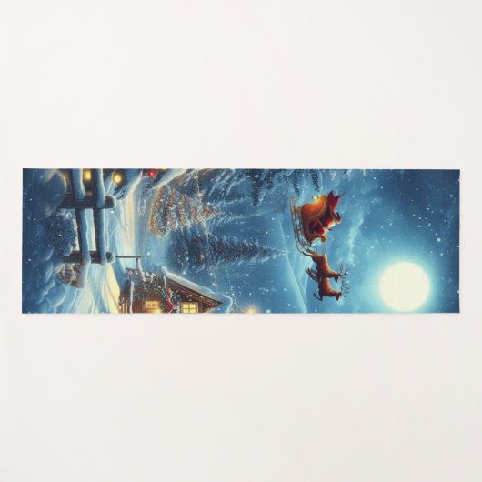 Winter/Santa/Weihnachten/Schnee Yogamatte (Vorderseite (Horizontal))