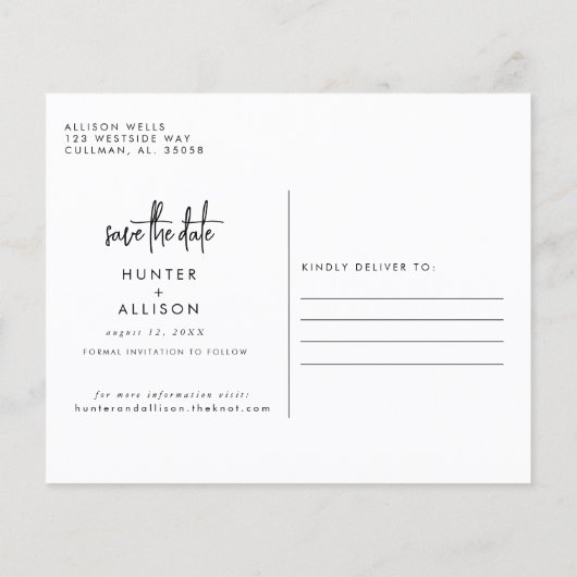 Winter Save the Date (Rückseite)