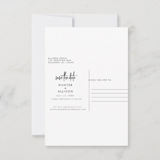 Winter Save the Date (Rückseite)