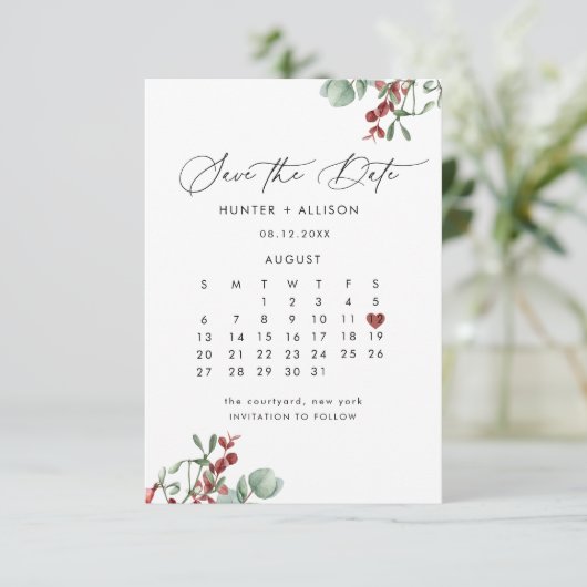 Winter Save the Date (Stehend Vorderseite)