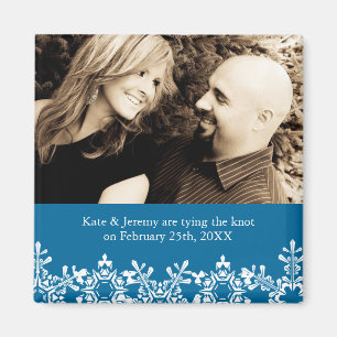 Winter Save the Date Wedding Magnet