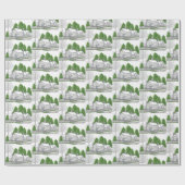 Winter Scape 2 Wrapper Geschenkpapier (Flach)