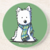 Winter Scarf Westie Untersetzer (Vorne)