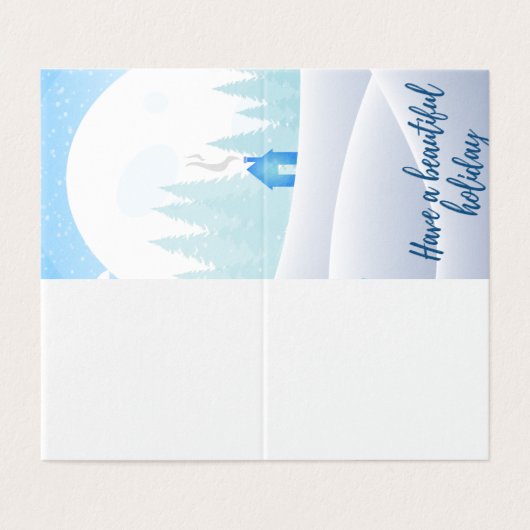 Winter Scene 25 Pack Holiday Cards (Außenseite Aufgefaltet)