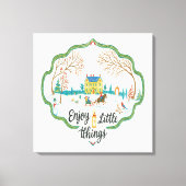 Winter Scene Art Cozy Snow Landscape Canvas Print Leinwanddruck (Vorderseite)