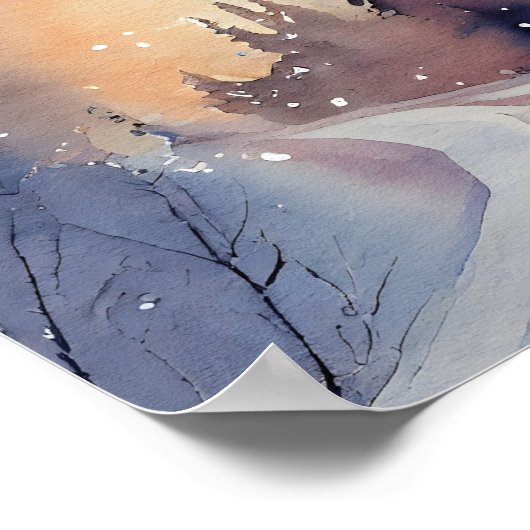 Winter Scene Art Poster (Ecke)