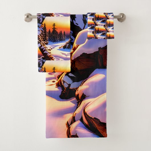 Winter Scene Badhandtuch Set (Insitu)