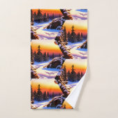 Winter Scene Badhandtuch Set (Handtuch)