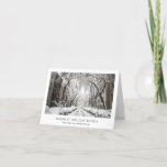 Winter Scene Business Corporate Weihnachten<br><div class="desc">Firmenweihnachtskarte mit Winterszene und dem Gruß "Warmest Holiday Wishings". Verwenden Sie die Vorlage,  um Ihren Firmennamen unter dem Gruß und Ihre personalisierte Nachricht auf der Innenseite in schwarz-weiß hinzuzufügen. Diese minimalistische Weihnachtskarte ohne Foto ist auch ideal für jeden,  der eine Urlaubskarte ohne Bilder will.</div>