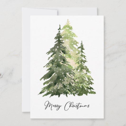 Winter Scene Business Weihnachtsbaum Weihnachtskar (Vorderseite)