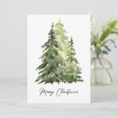 Winter Scene Business Weihnachtsbaum Weihnachtskar (Stehend Vorderseite)