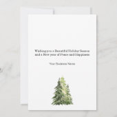Winter Scene Business Weihnachtsbaum Weihnachtskar (Rückseite)
