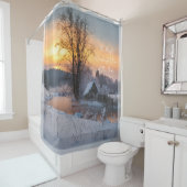 Winter scene custom Christmas Holiday Duschvorhang (Beispiel)