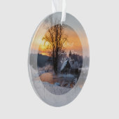 Winter scene custom Christmas Holiday  Ornament (Vorderseite)