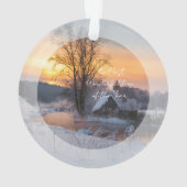 Winter scene custom Christmas Holiday  Ornament (Rückseite)