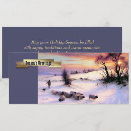 Winter Scene Fine Art Custom Christmas Cards Feiertagskarte