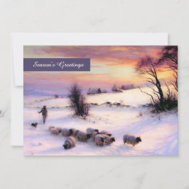 Winter Scene Fine Art Custom Flat Christmas Cards Feiertagskarte