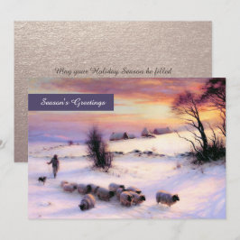 Winter Scene Fine Art Custom Flat Christmas Cards Feiertagskarte