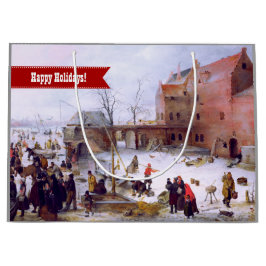 Winter Scene Fine Art Weihnachten Große Geschenktüte