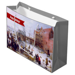 Winter Scene Fine Art Weihnachten Große Geschenktüte