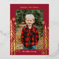 Winter Scene Foil Foto Weihnachtsfeiertag Postkart