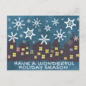 Winter Scene Holiday Postcard Postkarte (Vorderseite)