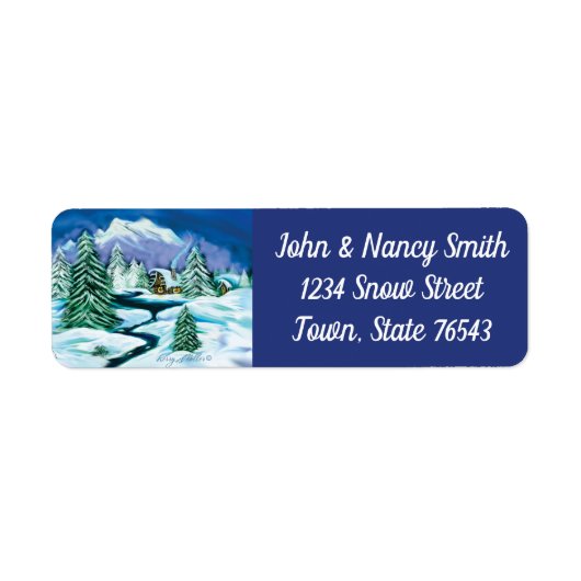 Winter Scene Label (Vorne)
