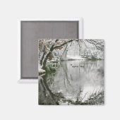 Winter Scene Magnet (Vorderseite/Rückseite)