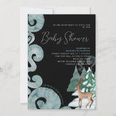 WINTER SCENE MODERN BABY SHOWY BABY SPRINKLE | EINLADUNG (Vorderseite)