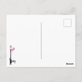 Winter Scene Pink Heart Balloon Valentine's Day Postkarte (Rückseite)