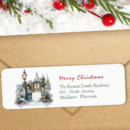 Winter Scene Red Green Foliage Weihnachtsansprache