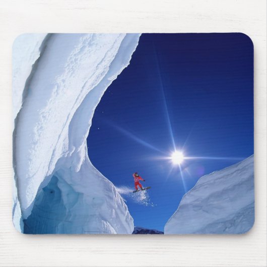 Winter Scene Snowboarder Mouse Pad Mousepad (Vorne)