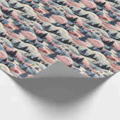 Winter Scene Trees Mountains Snow Geschenkpapier (Ecke)