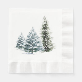 WINTER SCENERY COINED LUNCHEON Napkins Serviette