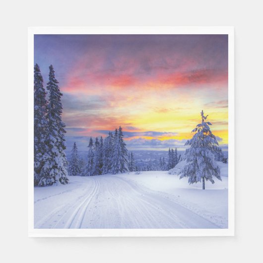 Winter scenery serviette (Vorderseite)