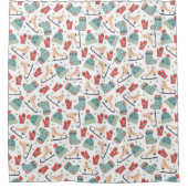 Winter-Schal-u. Handschuh-Muster Duschvorhang (Vorderseite)