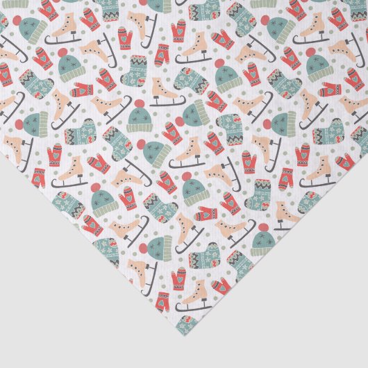 Winter-Schal-u. Handschuh-Muster Seidenpapier (Ausschnitt)