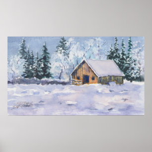 WINTER-SCHEUNE durch SHARON SHARPE Poster