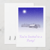 Winter-Scheune Einladung (Vorne/Hinten)