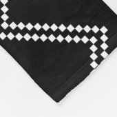 Winter-schickes rotes Weiß + Schwarze Fleecedecke (Ecke)