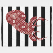 Winter-schickes Rotwild-Schwarzes + Weiße Fleecedecke (Vorderseite (Horizontal))