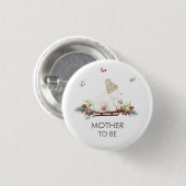 Winter-Schlitten-Eisbär-Mutter-Kind-Party Button (Vorne & Hinten)