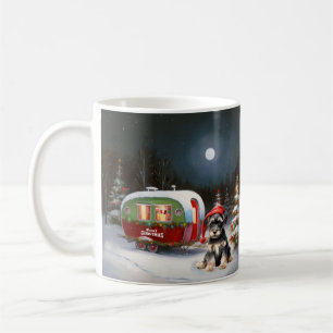 Winter Schnauzer Caravan Weihnachtsabenteuer Kaffeetasse