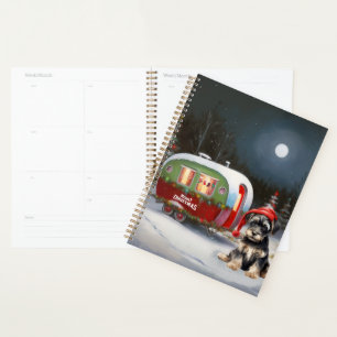 Winter Schnauzer Caravan Weihnachtsabenteuer Planer