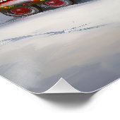 Winter Schnauzer Caravan Weihnachtsabenteuer Poster (Ecke)